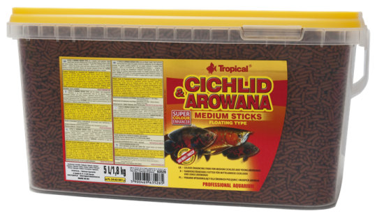 Tropical Cichlid & Arowana Medium Sticks, 5 l 