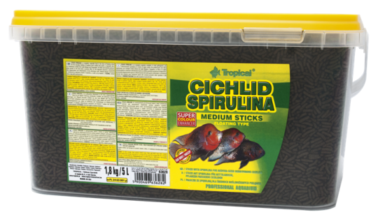 Tropical Cichlid Spirulina Medium Sticks, 5 l 