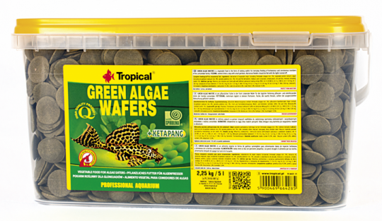 Tropical Green Algae Wafers, 5 l bucket (2,25 kg) 