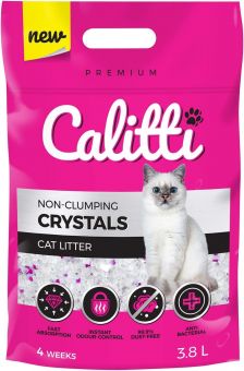 Calitti - Silikat Katzenstreu, nicht klumpend, 2x 3,8 L 