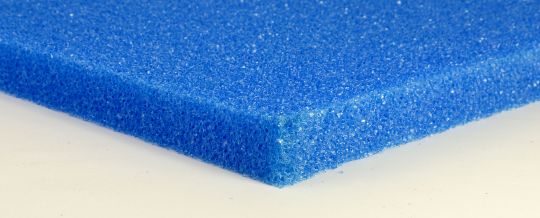 Filtermatte - Filterschaum, Aquarium / Teich, blau 3 cm , PPI 20 mittel, 50x50 cm 
